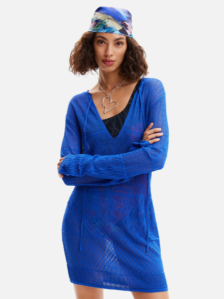 Desigual Blaues Desigual El Cairo Strandkleid für Damen
