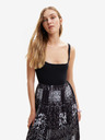 Desigual Schwarzes gemustertes Maxikleid für Damen Desigual Cassidi