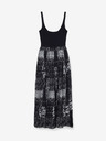 Desigual Schwarzes gemustertes Maxikleid für Damen Desigual Cassidi