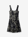 Desigual Cremefarbenes und schwarzes gemustertes Damenkleid Desigual Tually