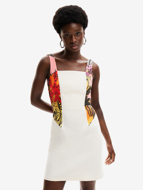 Desigual Desigual x M. Christian Lacroix Marbella cremefarbenes Damenkleid