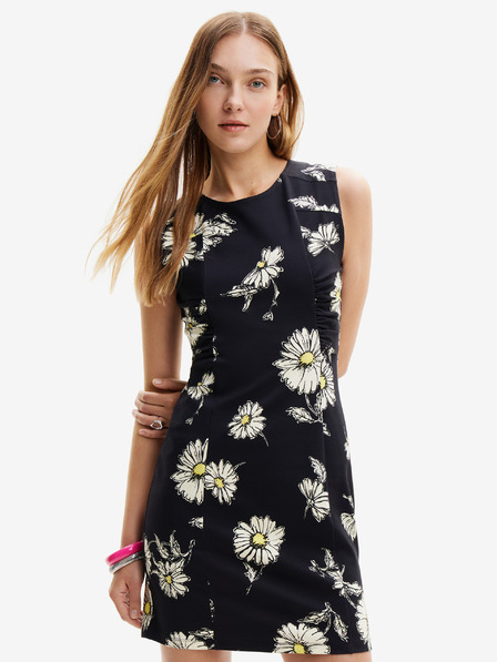 Desigual Desigual Lorean schwarzes geblümtes Damenkleid