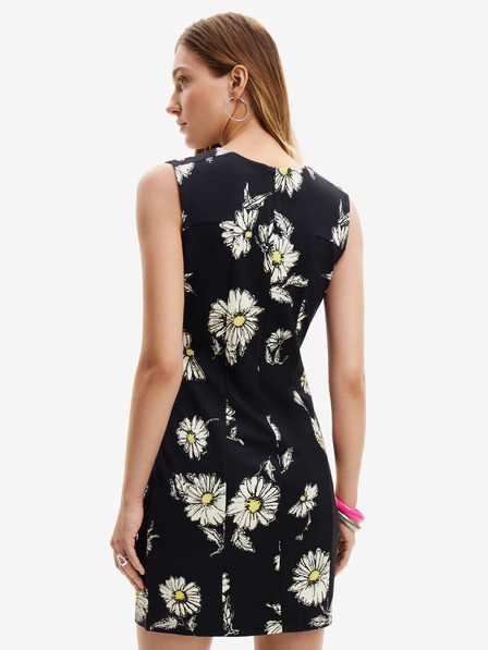 Desigual Desigual Lorean schwarzes geblümtes Damenkleid