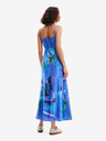 Desigual Blaues geblümtes Maxikleid für Damen Desigual Bleu