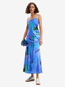 Desigual Blaues geblümtes Maxikleid für Damen Desigual Bleu