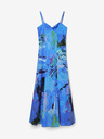 Desigual Blaues geblümtes Maxikleid für Damen Desigual Bleu