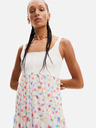 Desigual Weißes geblümtes Midikleid für Damen Desigual Vancouver