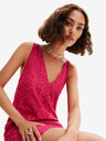 Desigual Desigual Spitze Dunkelrosa Damen Spitzenkleid