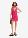 Desigual Desigual Spitze Dunkelrosa Damen Spitzenkleid