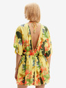 Desigual Gelbes Damen Strandkleid mit Blumenmuster Desigual Top Tropical Party