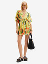 Desigual Gelbes Damen Strandkleid mit Blumenmuster Desigual Top Tropical Party