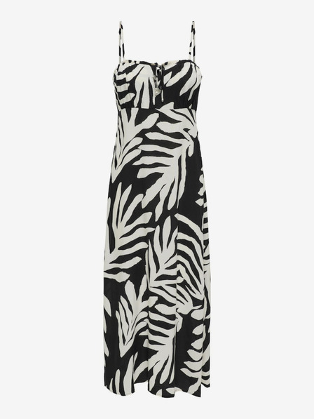 ONLY Schwarzes gemustertes Midikleid für Damen ONLY Nova
