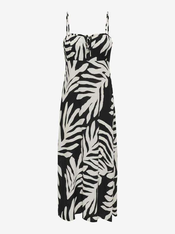 ONLY Schwarzes gemustertes Midikleid für Damen ONLY Nova