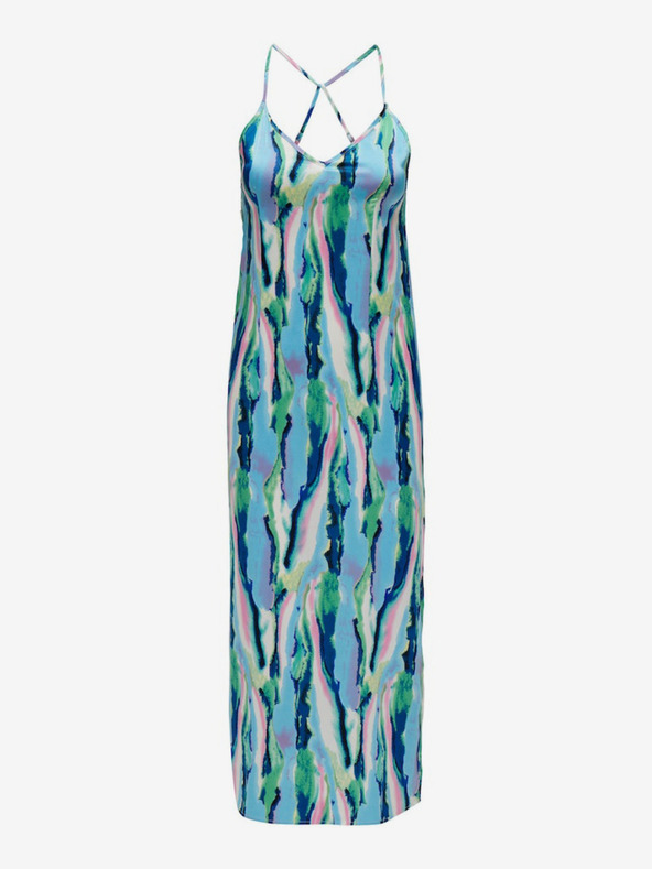 ONLY Grün-blau gemustertes Damen-Maxikleid ONLY Nathalie