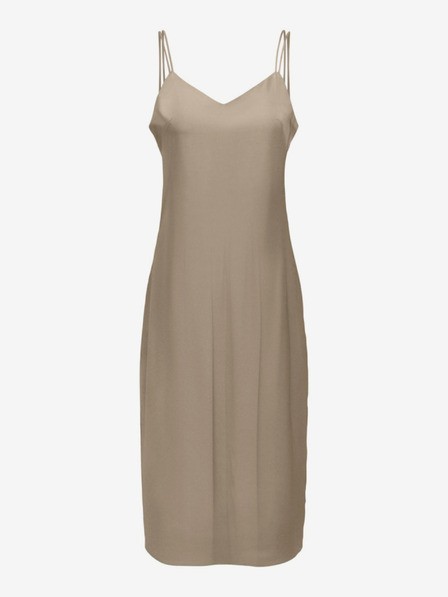 ONLY Beigefarbenes Damen Satin Kleid ONLY Sia