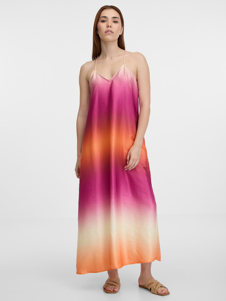 Orsay Orangefarbenes Damen-Midi-Kleid ORSAY