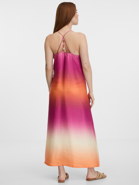 Orsay Orangefarbenes Damen-Midi-Kleid ORSAY