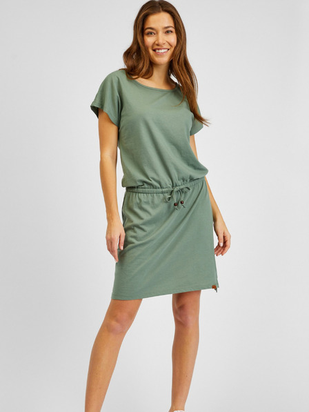 Sam 73 Grünes Damenkleid mit Krawatten SAM73 Norma