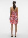 Vero Moda Vero Moda Marie cremefarbenes und rotes geblümtes Damenkleid