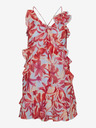 Vero Moda Vero Moda Marie cremefarbenes und rotes geblümtes Damenkleid