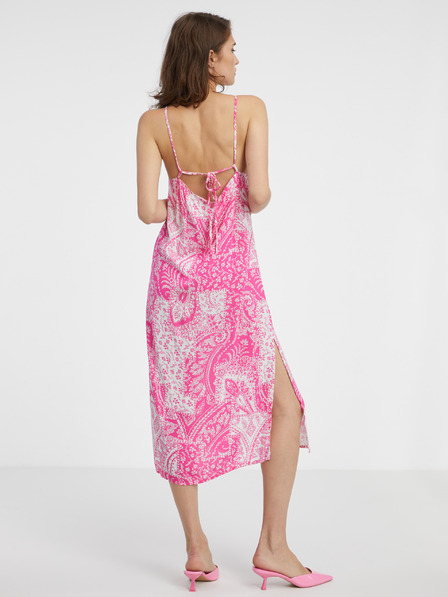 Vero Moda Rosa gemustertes Damen-Sommer-Midikleid VERO MODA Ebba