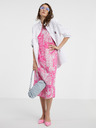 Vero Moda Rosa gemustertes Damen-Sommer-Midikleid VERO MODA Ebba