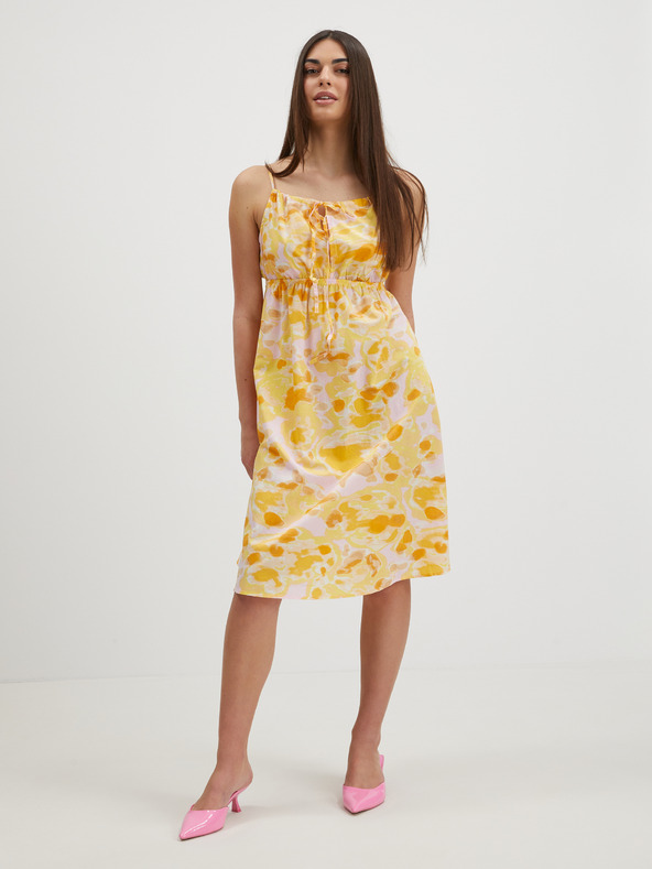 Vero Moda Gelbes gemustertes Kleid für Frauen VERO MODA Joa
