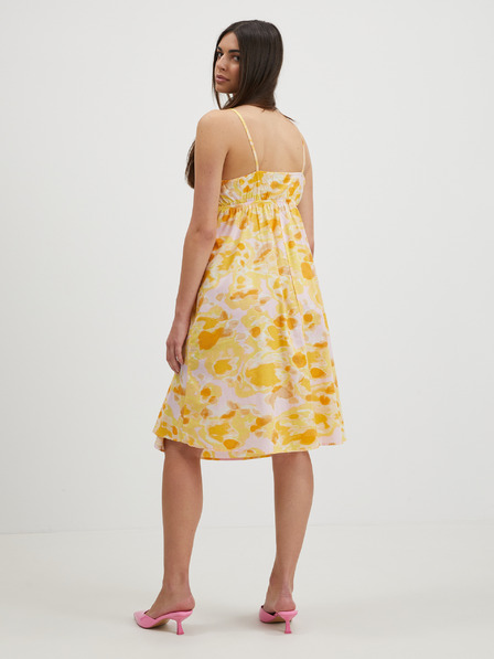 Vero Moda Gelbes gemustertes Kleid für Frauen VERO MODA Joa