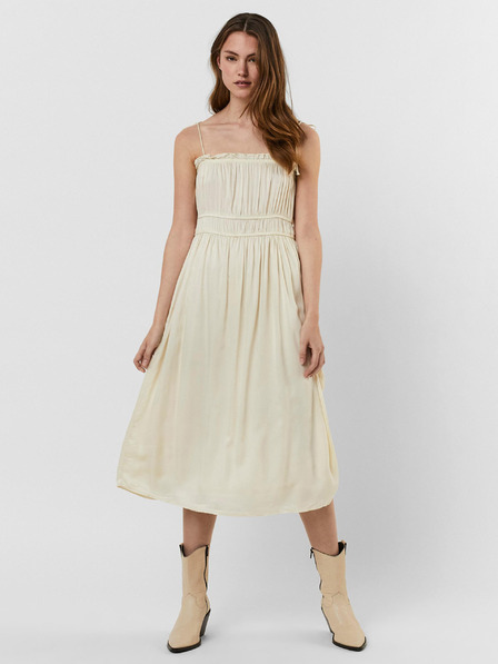 Vero Moda Cremefarbenes VERO MODA Helyn Kleid