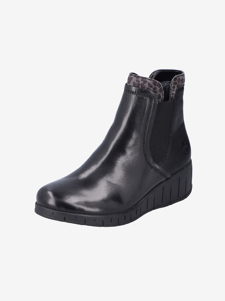 Rieker Schwarze Damen Lederstiefeletten Rieker