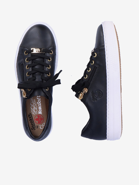 Rieker Schwarze Damen Leder-Sneakers Rieker