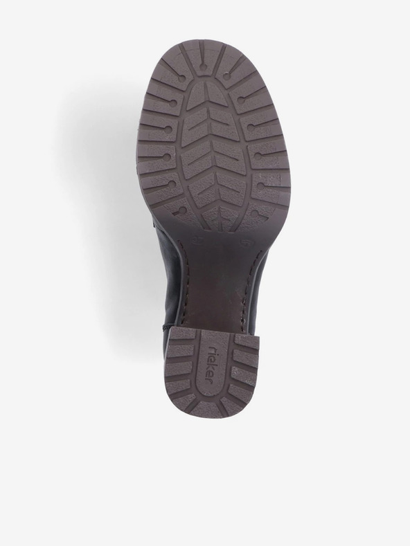 Rieker Schwarze Damen Leder Halbschuhe mit Absatz Rieker