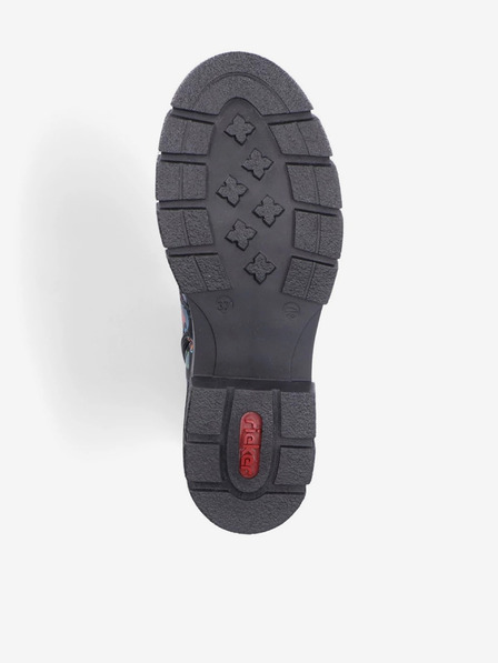 Rieker Schwarze gemusterte Damenstiefeletten Rieker
