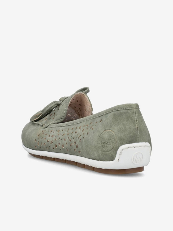 Rieker Grüne Damen-Slipper aus Wildleder Rieker