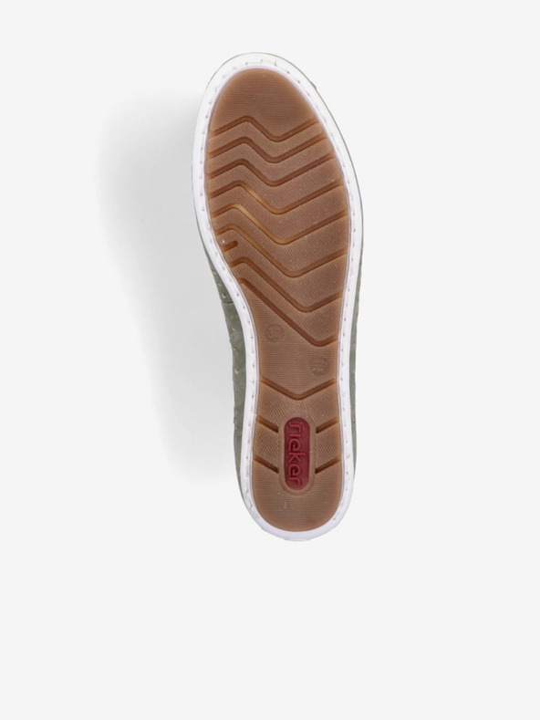 Rieker Grüne Damen-Slipper aus Wildleder Rieker