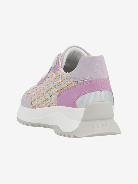 Rieker Rosa und lila Damen-Sneakers mit Wildleder-Details Rieker