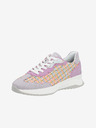 Rieker Rosa und lila Damen-Sneakers mit Wildleder-Details Rieker