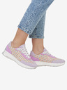 Rieker Rosa und lila Damen-Sneakers mit Wildleder-Details Rieker