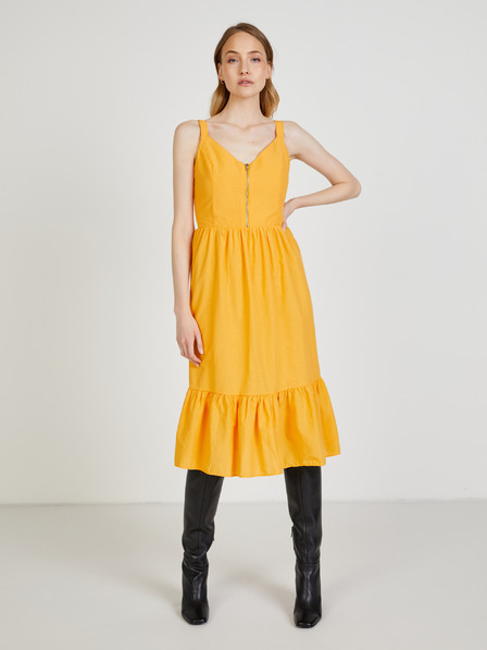 Trendyol Orangefarbenes trägerloses Kleid Trendyol