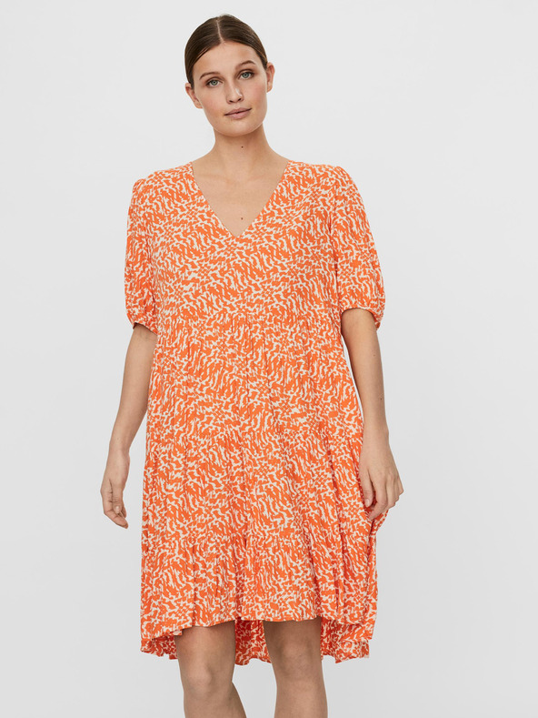 Vero Moda Orange gemustertes lockeres Kleid VERO MODA Hanna