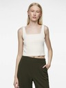 Pieces Weißes Damen-Basic-Tank-Top Pieces Nukisa