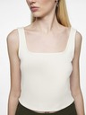 Pieces Weißes Damen-Basic-Tank-Top Pieces Nukisa