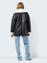 Noisy May Schwarze Damen-Kunstfell-Winterjacke Noisy May Hailey