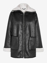 Noisy May Schwarze Damen-Kunstfell-Winterjacke Noisy May Hailey