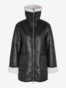 Noisy May Schwarze Damen-Kunstfell-Winterjacke Noisy May Hailey