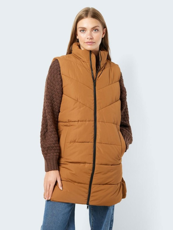 Noisy May Braune Steppweste für Damen Noisy May Dalcon