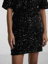 Pieces Schwarzer Damen Pailletten-Rock Pieces Kam