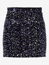 Pieces Schwarzer Damen Pailletten-Rock Pieces Kam