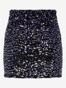 Pieces Schwarzer Damen Pailletten-Rock Pieces Kam