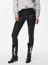 Pieces Schwarze Kunstleder-Leggings Pieces Shiny